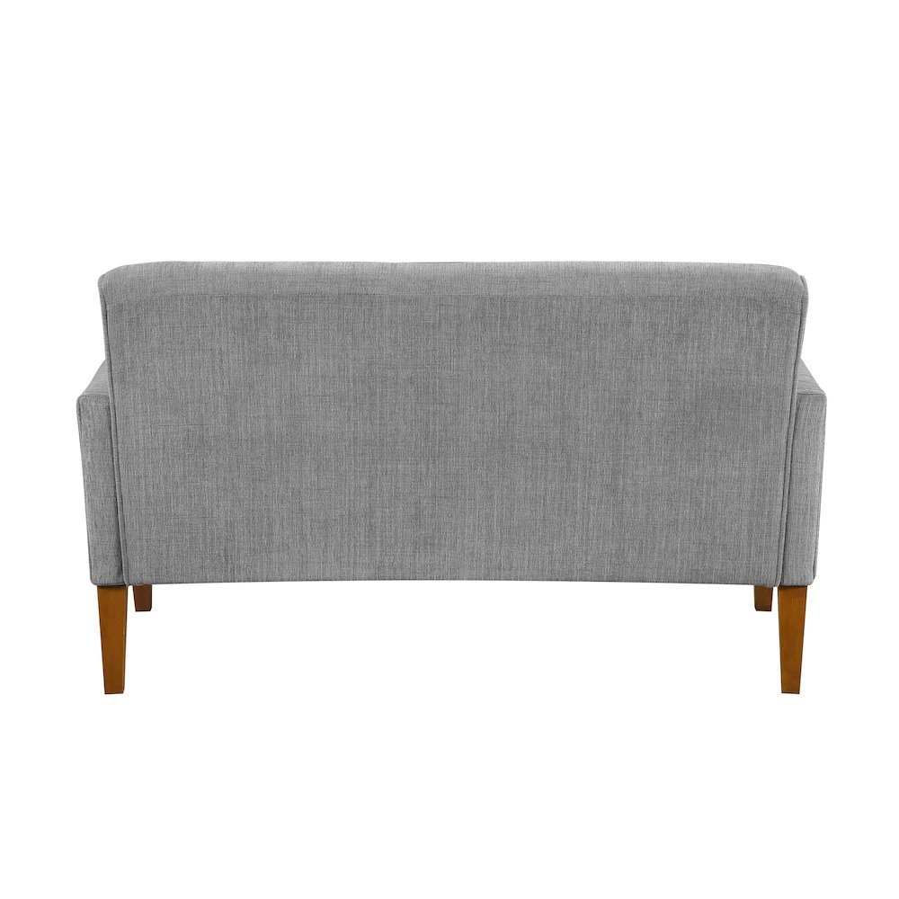 Belfort Chenille Love Seat in Gray. Picture 4