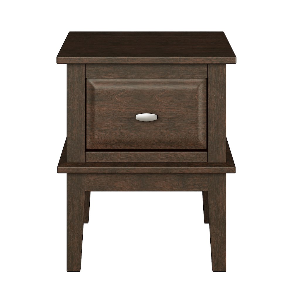 Minot Asian Hardwood End Table in Brown Cherry. Picture 4