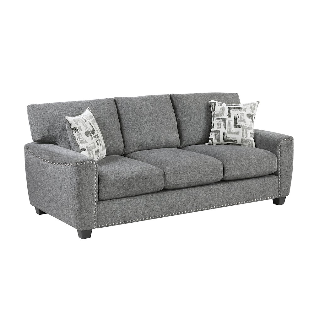 Isabel Chenille Sofa in Dark Gray. Picture 1