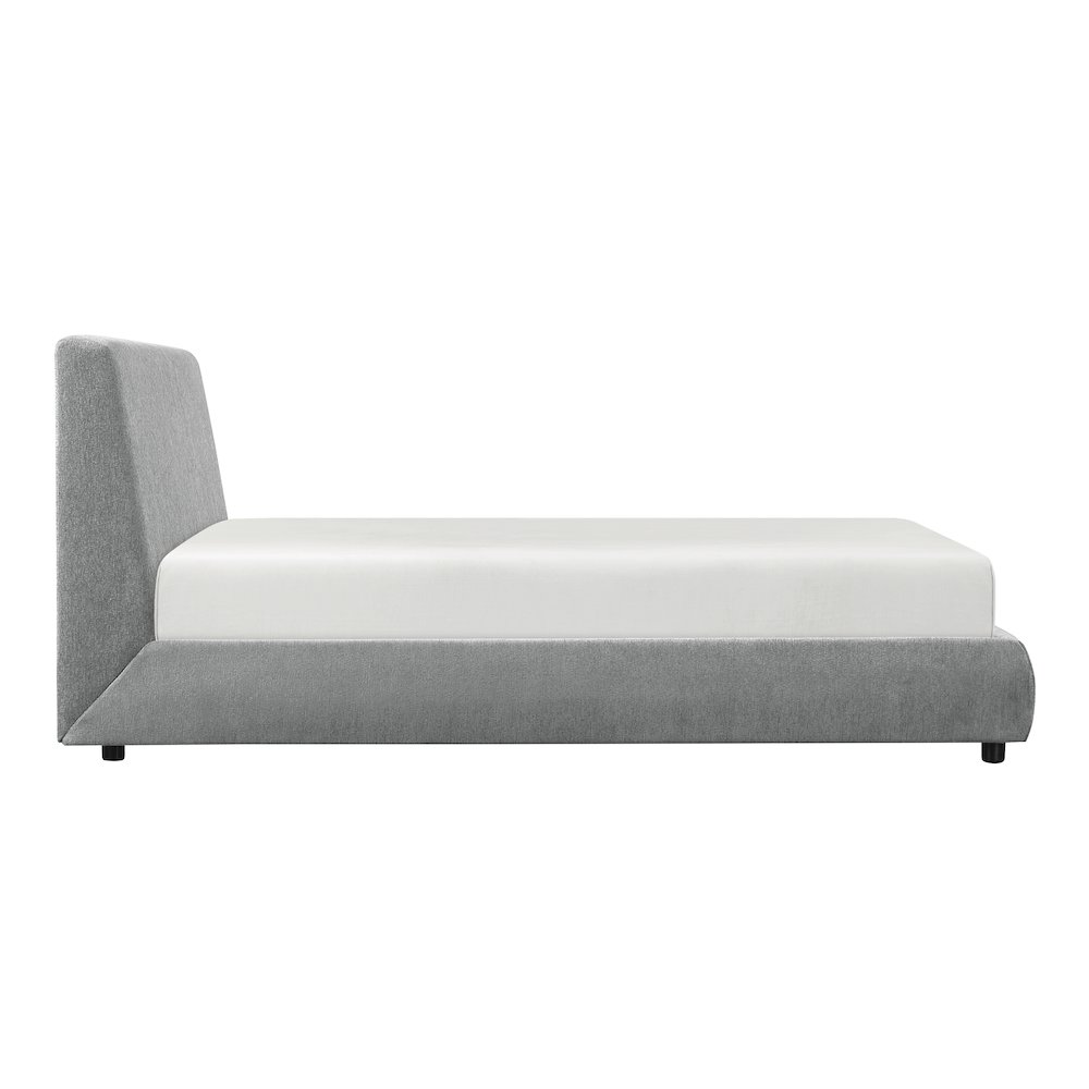 Alford Chenille California King Platform Bed in Gray. Picture 5