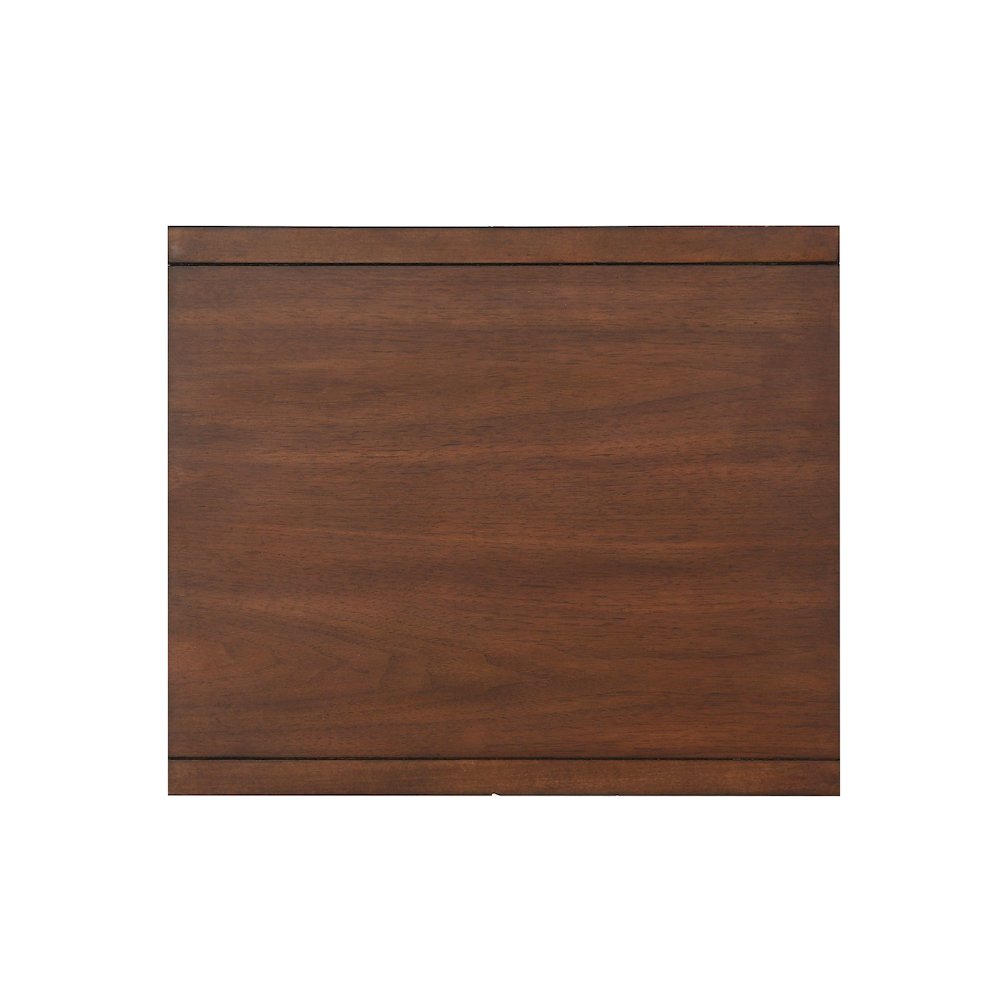 Frolic Rubberwood End Table with Functional Drawer in Brown. Picture 5