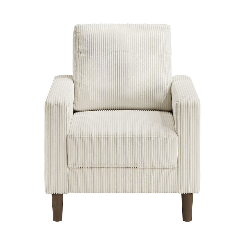 Crandall Corduroy Chair in Beige. Picture 6