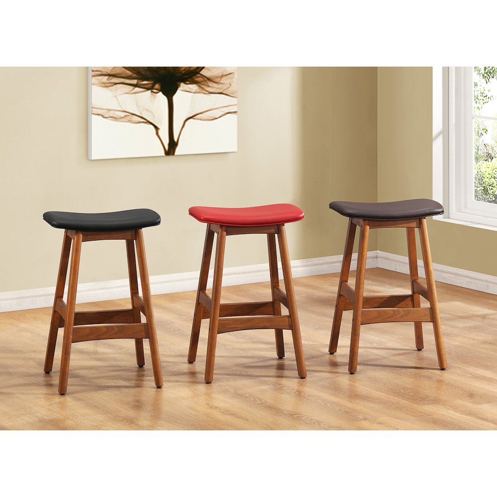 Ride Walnut Counter Height Stool, Set of 2 in Matt Brown. Picture 2