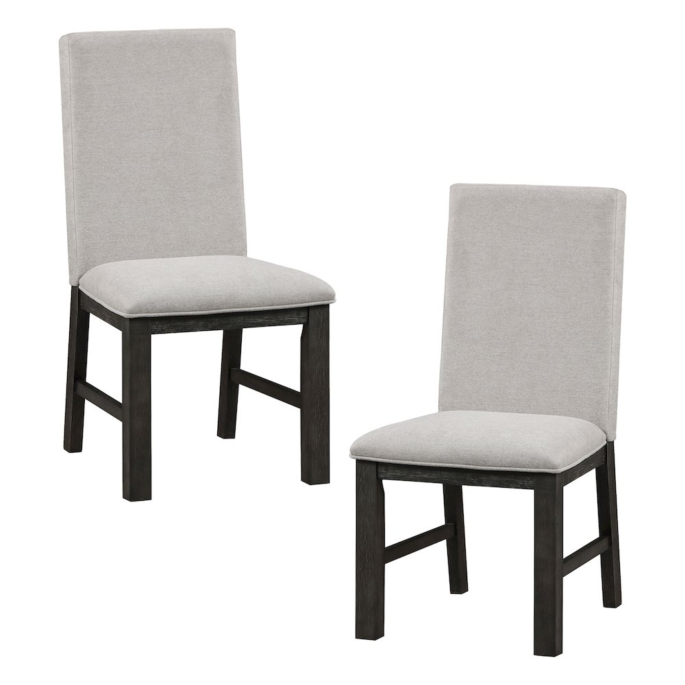 Orem Textured Dining Room Side Chair, set of 2 in Gray. Picture 6