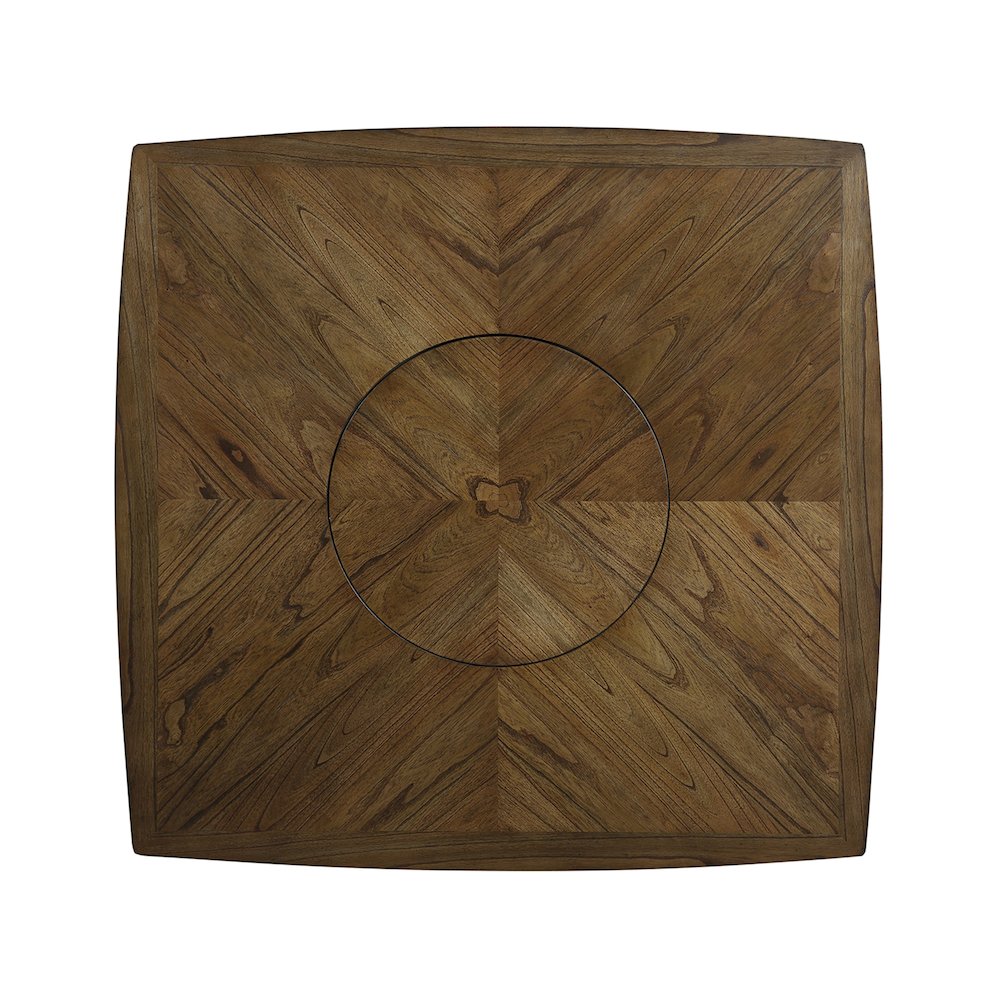 Balin Wood Counter Height Table with lazy susan in Light oak. Picture 5
