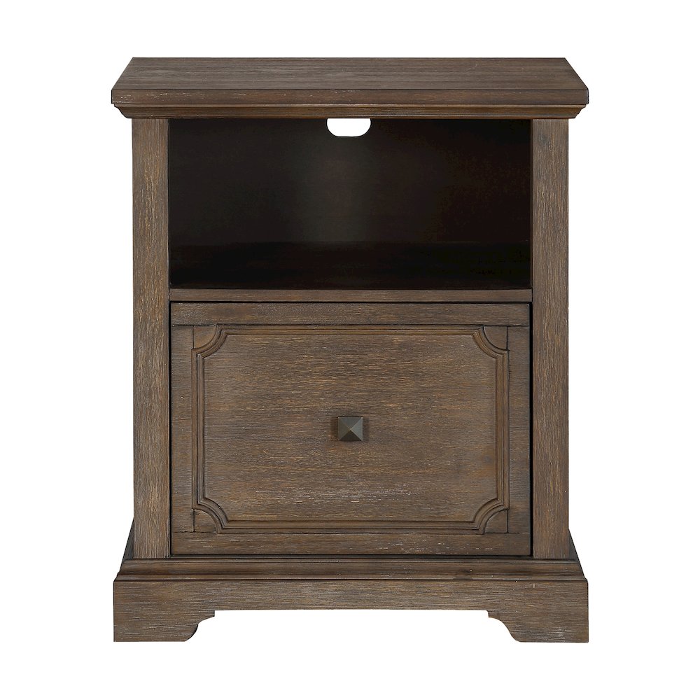 Toulon Pine Lateral File with Casters in Wire-Brushed Power Glaze Oak. Picture 3