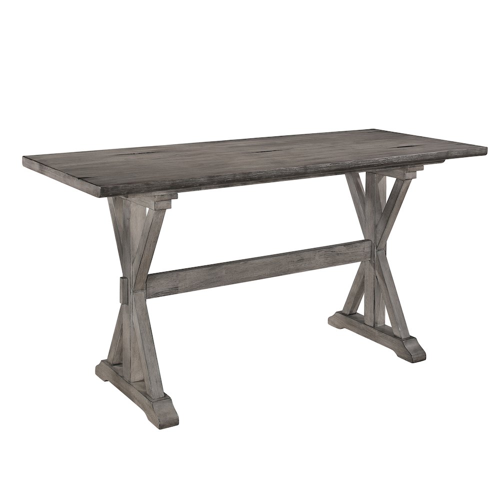Amsonia Solid Wood Counter Height Dining Room Table in Gray. Picture 1