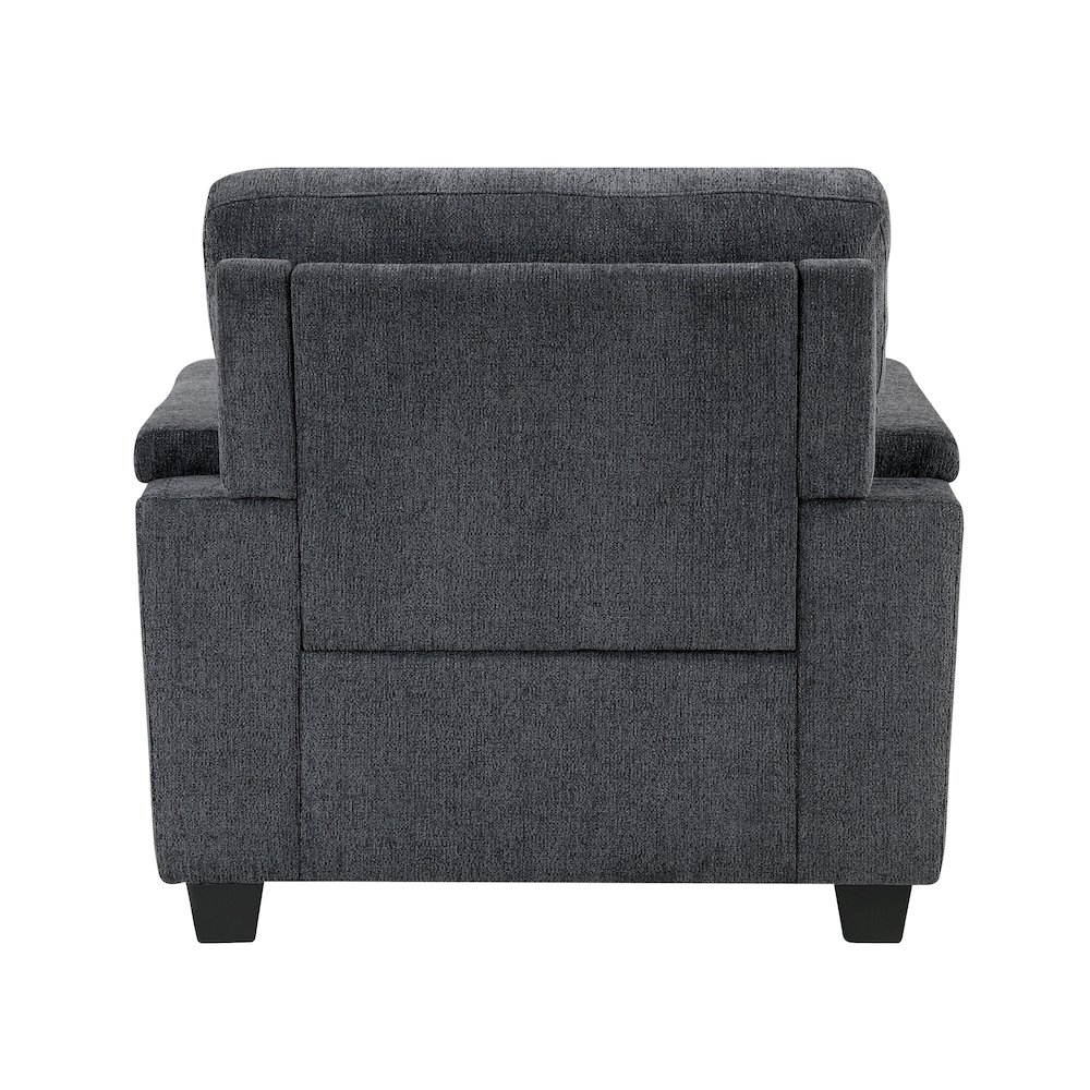 Chelsea Chenille Chair in Dark Gray. Picture 3