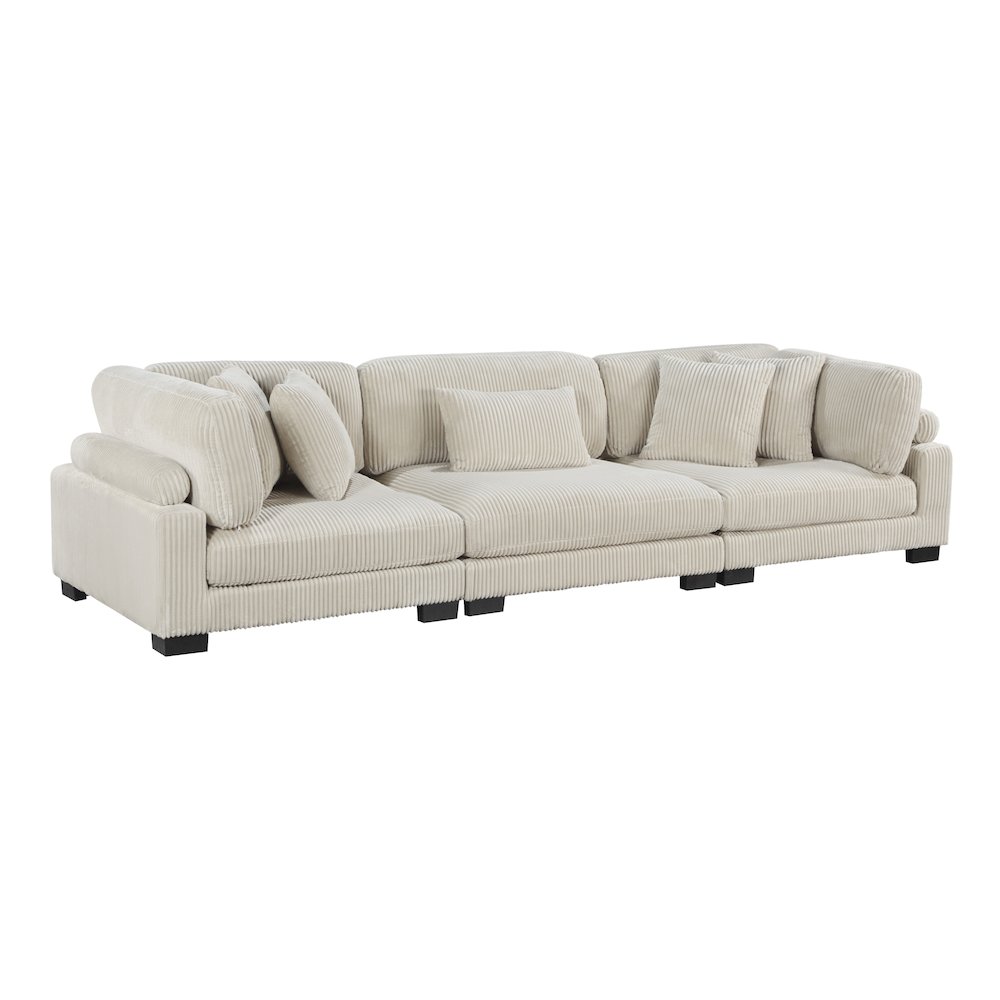Traverse Corduroy Sofa in Beige. Picture 1