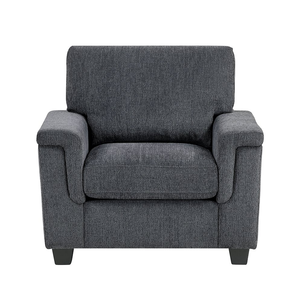 Chelsea Chenille Chair in Dark Gray. Picture 5