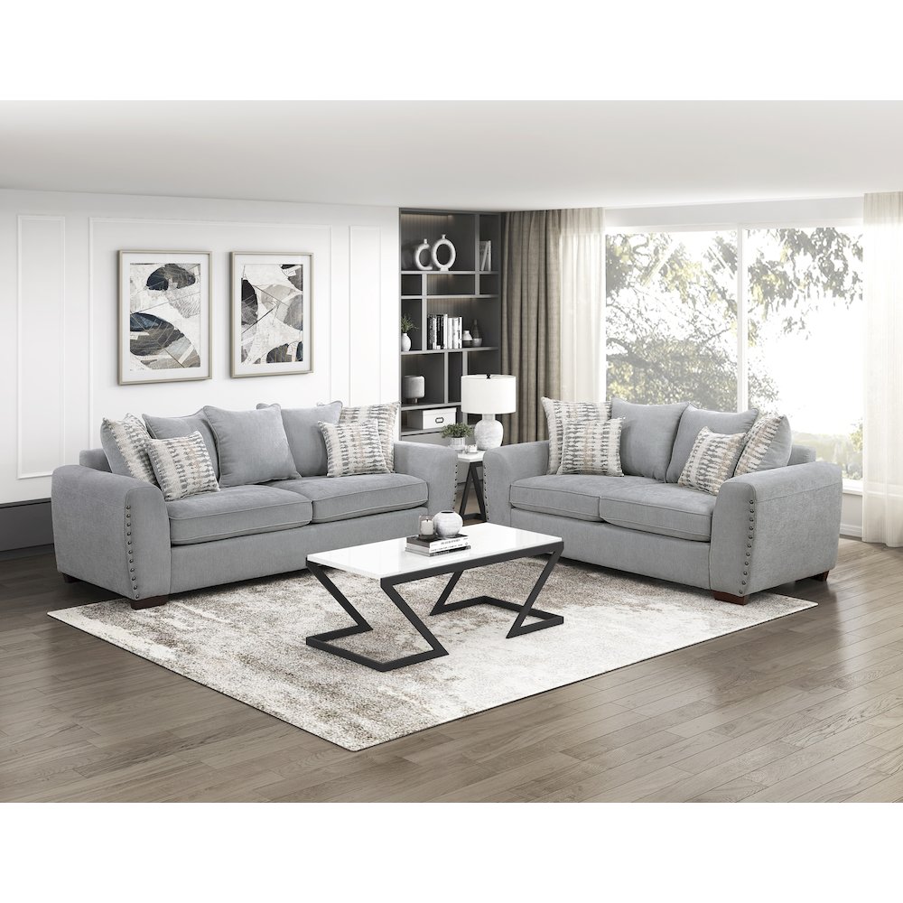 Hume Chenille Sofa in Gray. Picture 3