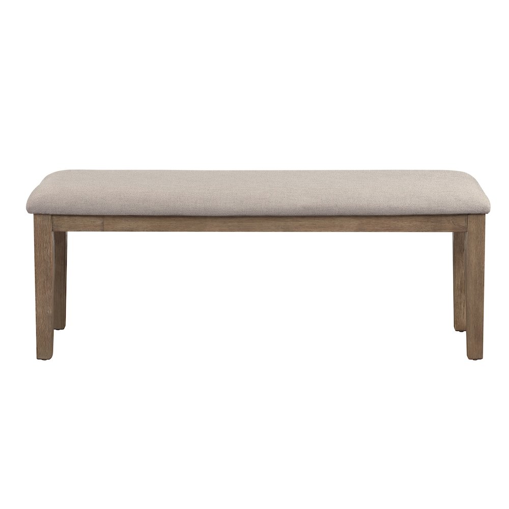 Armhurst Textured Dining Room Bench in Gray. Picture 3