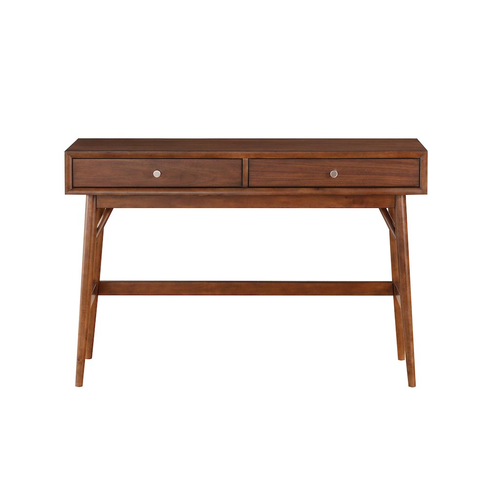 Frolic Rubberwood Sofa Table with Two Functional Drawers in Brown. Picture 3