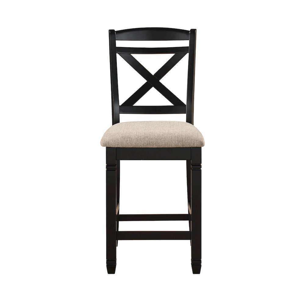 Baywater Wood Counter Height Dining Chair, set of 2 in Beige. Picture 3