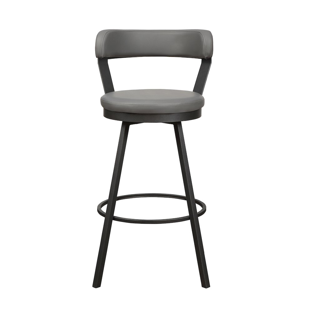 Appert Metal Swivel Pub Height Chair,  set of 2 in Gray. Picture 5