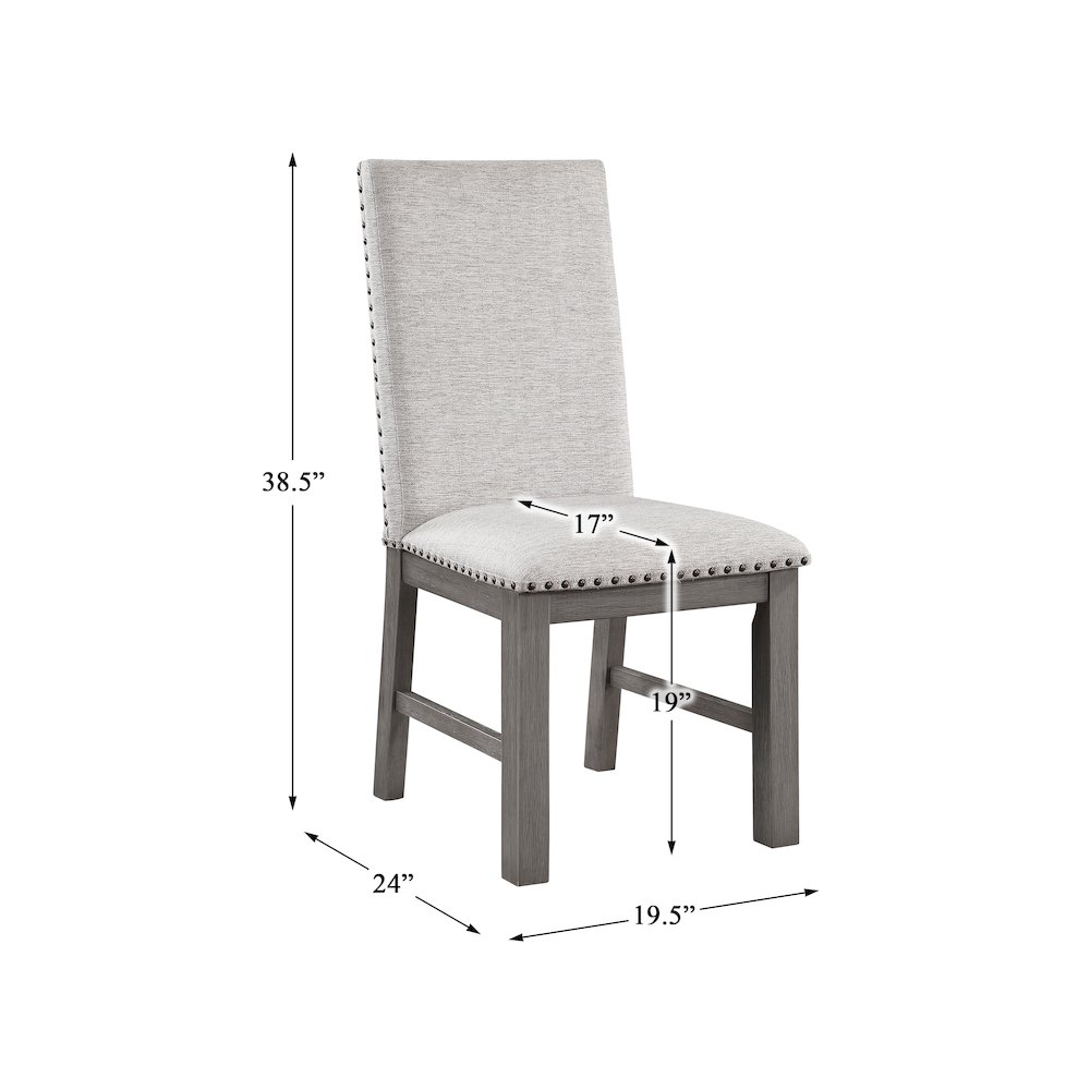 Gresham Textured Dining Room Side Chair, set of 2 in Beige. Picture 4