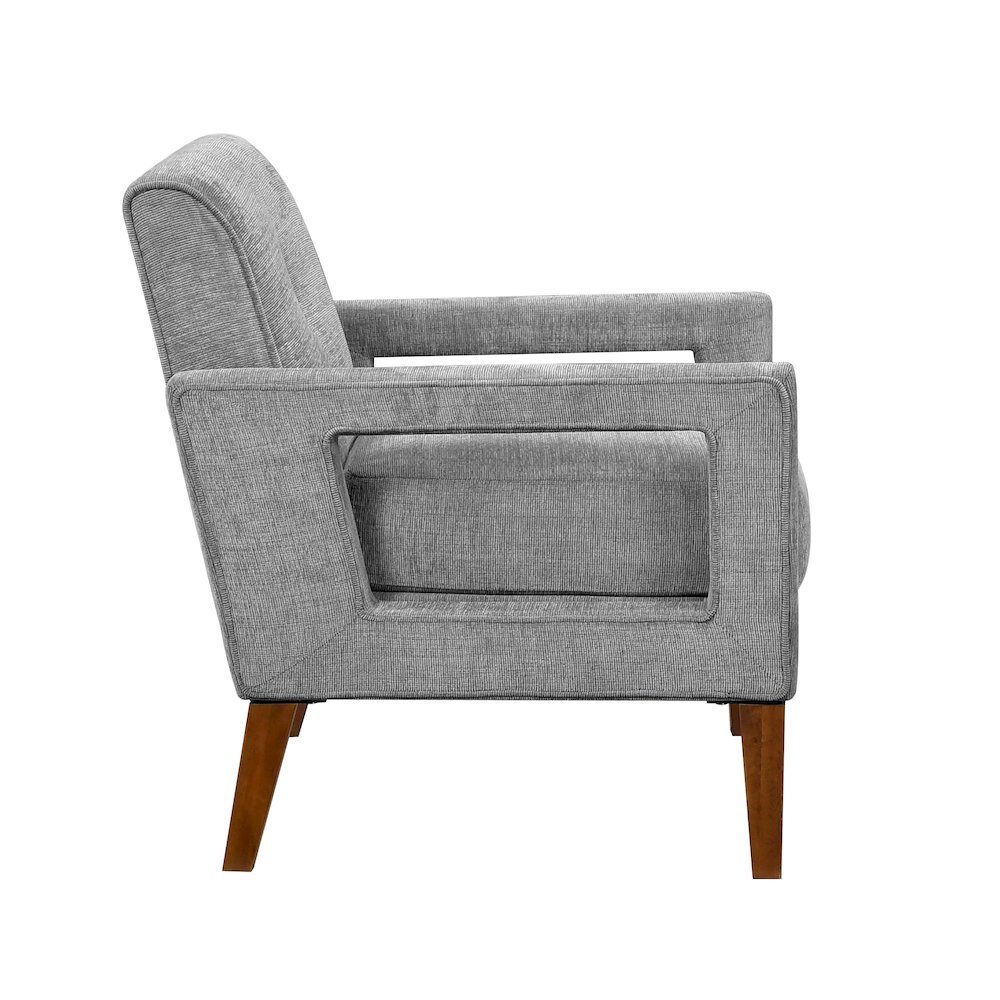 Belfort Chenille Chair in Gray. Picture 8