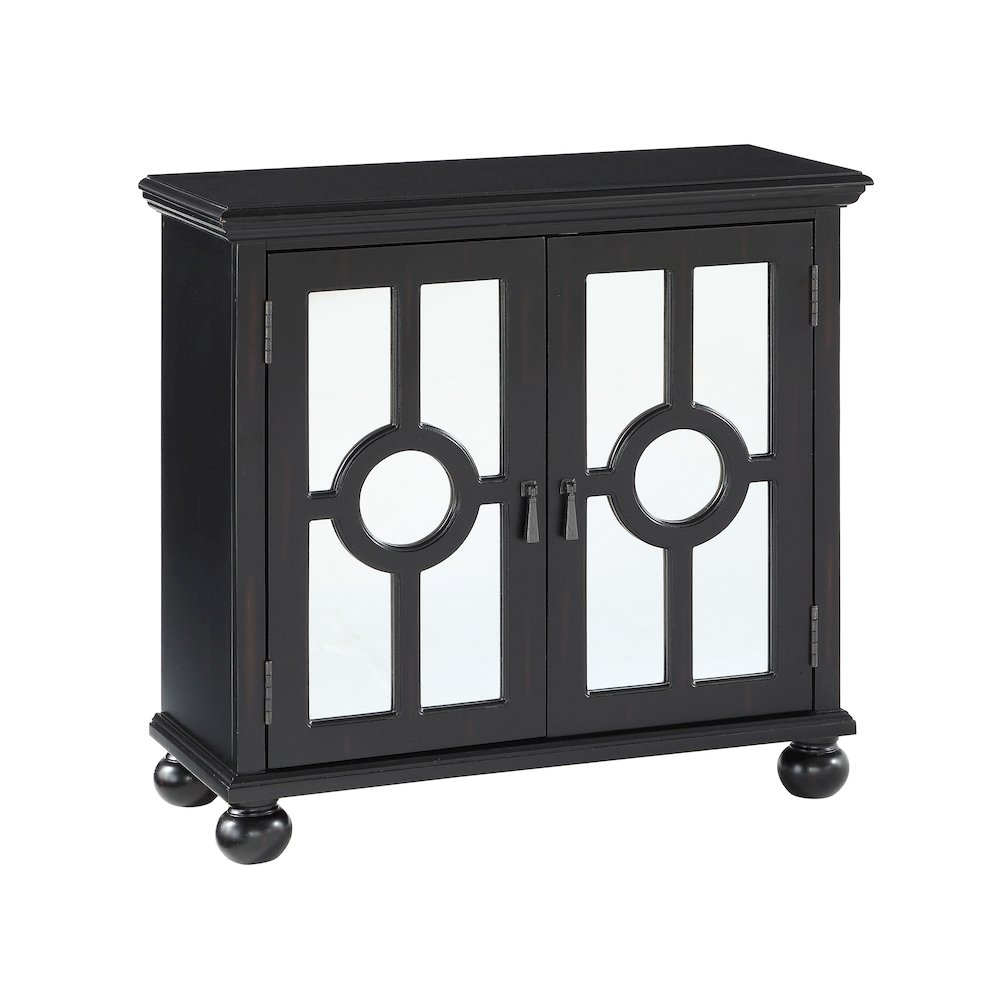 Poppy Asian Hardwood Accent Chest in Antique Black. Picture 1