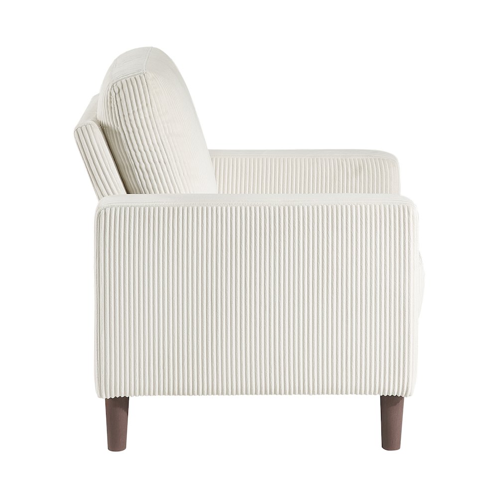 Crandall Corduroy Chair in Beige. Picture 8