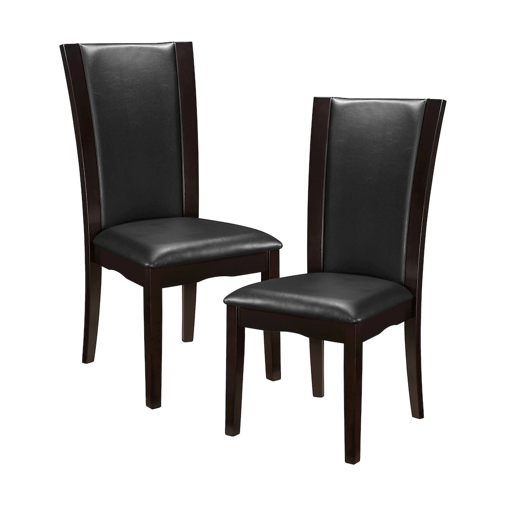 Daisy Wood Dining Room Side Chair, set of 2 in Brown. Picture 5
