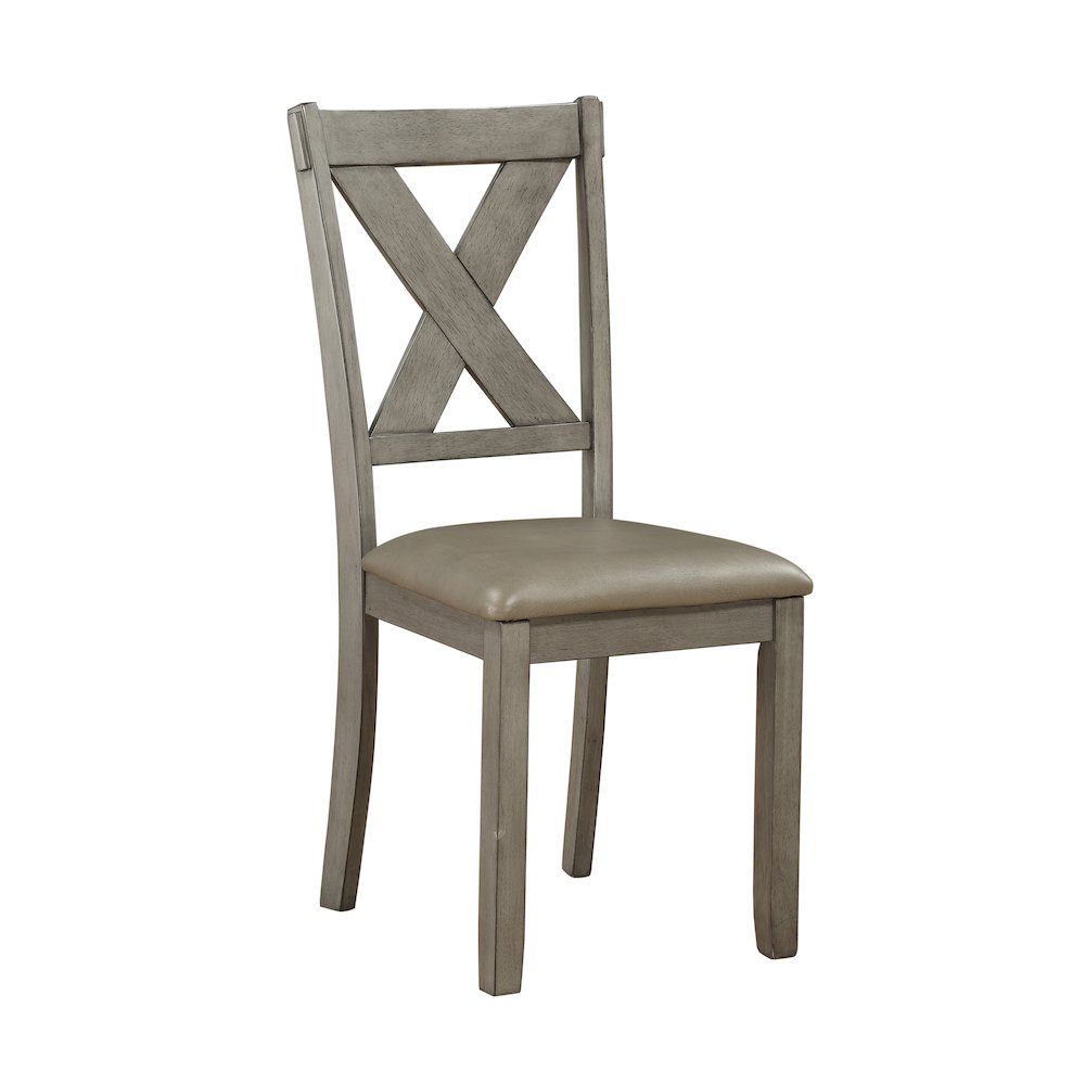Holders Asian Hardwood 6-Piece Pack Dinette Set in Gray. Picture 3