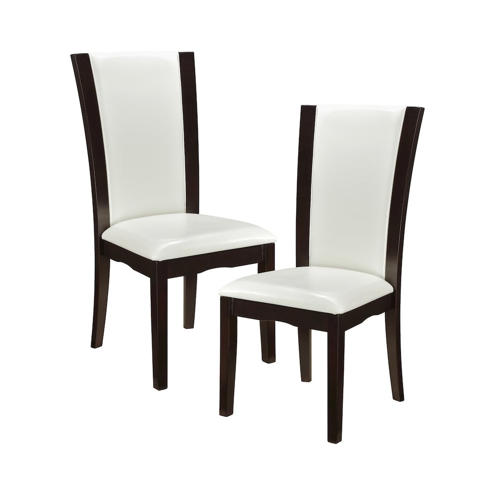 Daisy Wood Dining Room Side Chair, set of 2 in White. Picture 5