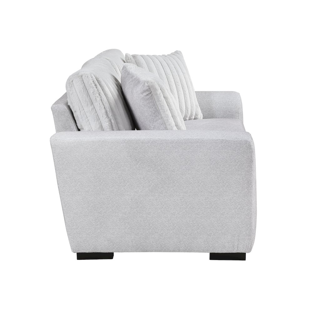 Athena Textured Love Seat in Gray. Picture 9