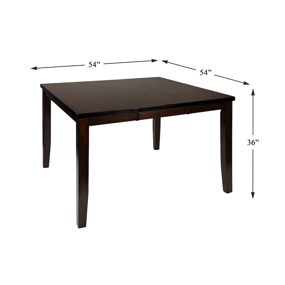 Mantello Wood Veneer Counter Height Dining Room Table in Cherry. Picture 4