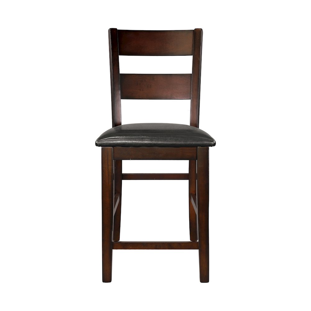 Mantello Wood Counter Height Dining Chair, set of 2 in Dark brown. Picture 5