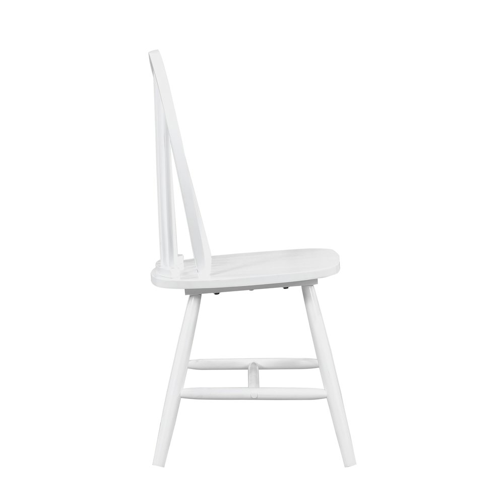 Shelby Wood Dining Room Side Chair, set of 2 in White. Picture 5
