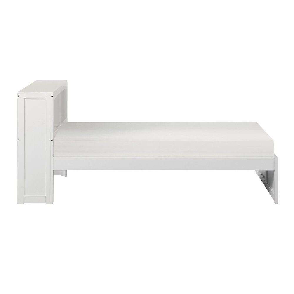 Galen Pine Twin Bookcase Bed in White. Picture 4