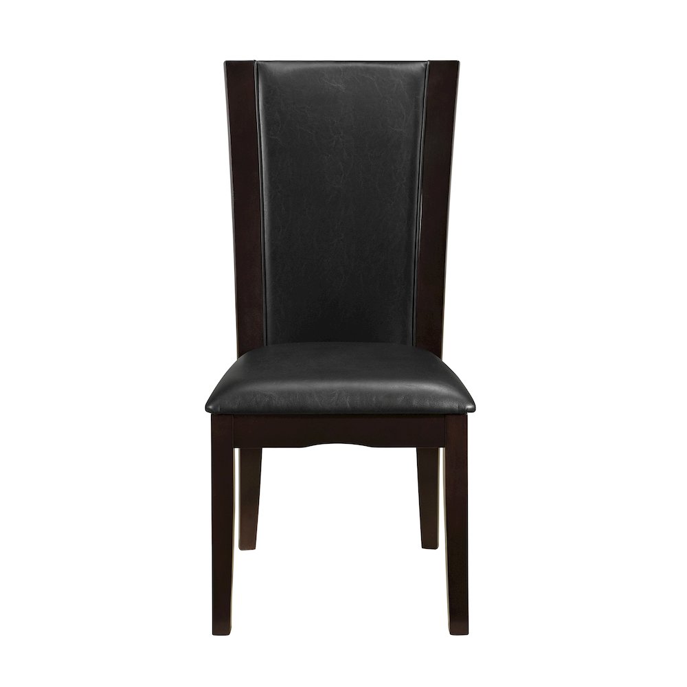 Daisy Wood Dining Room Side Chair, set of 2 in Brown. Picture 3