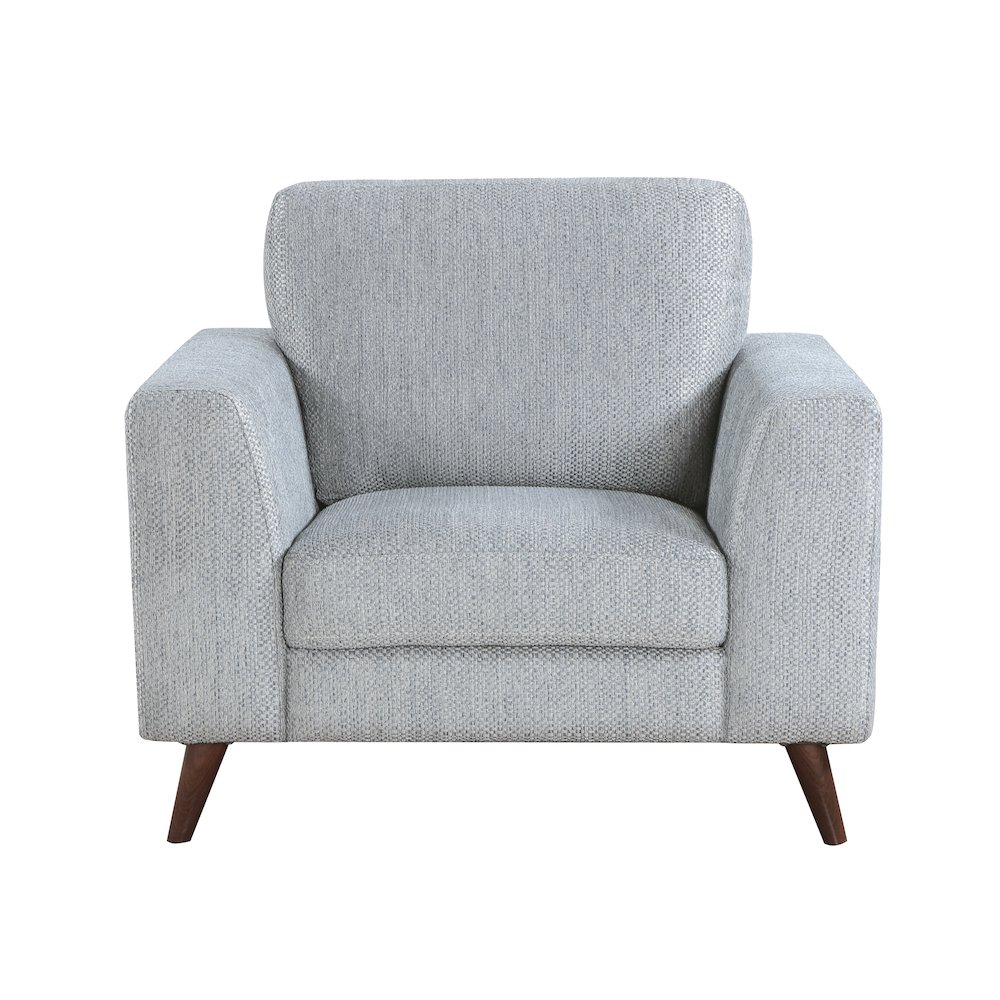 Broadway Chenille Chair in Blue-Gray. Picture 4