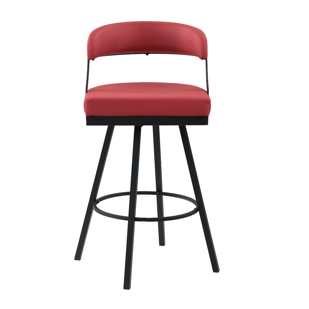 Crowley Faux leather Swivel Pub Height Chair in Red. Picture 5