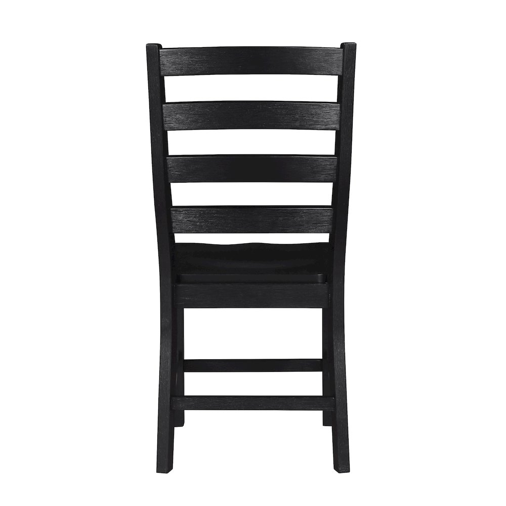 Redmond Wood Dining Room Side Chair, set of 2 in Black. Picture 3