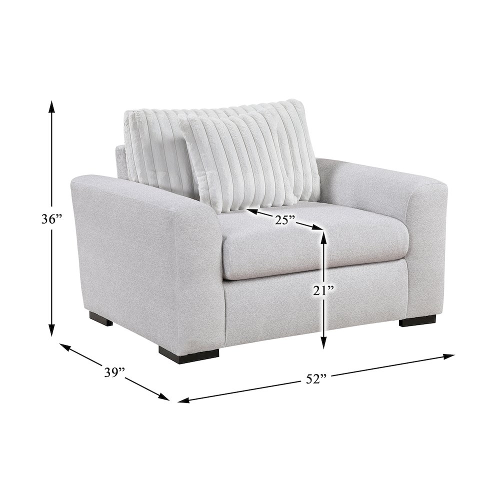 Athena Textured Chair in Gray. Picture 7