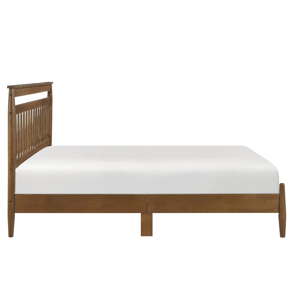 Arlo Asian Hardwood Queen Platform Bed in Chestnut. Picture 7