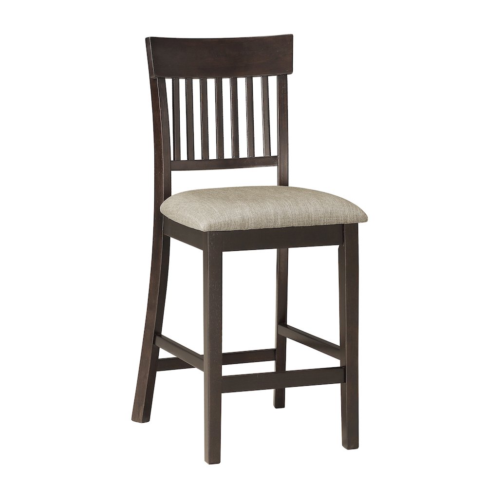 Balin Textured Counter Height Dining Chair, set of 2 in Brown. Picture 1