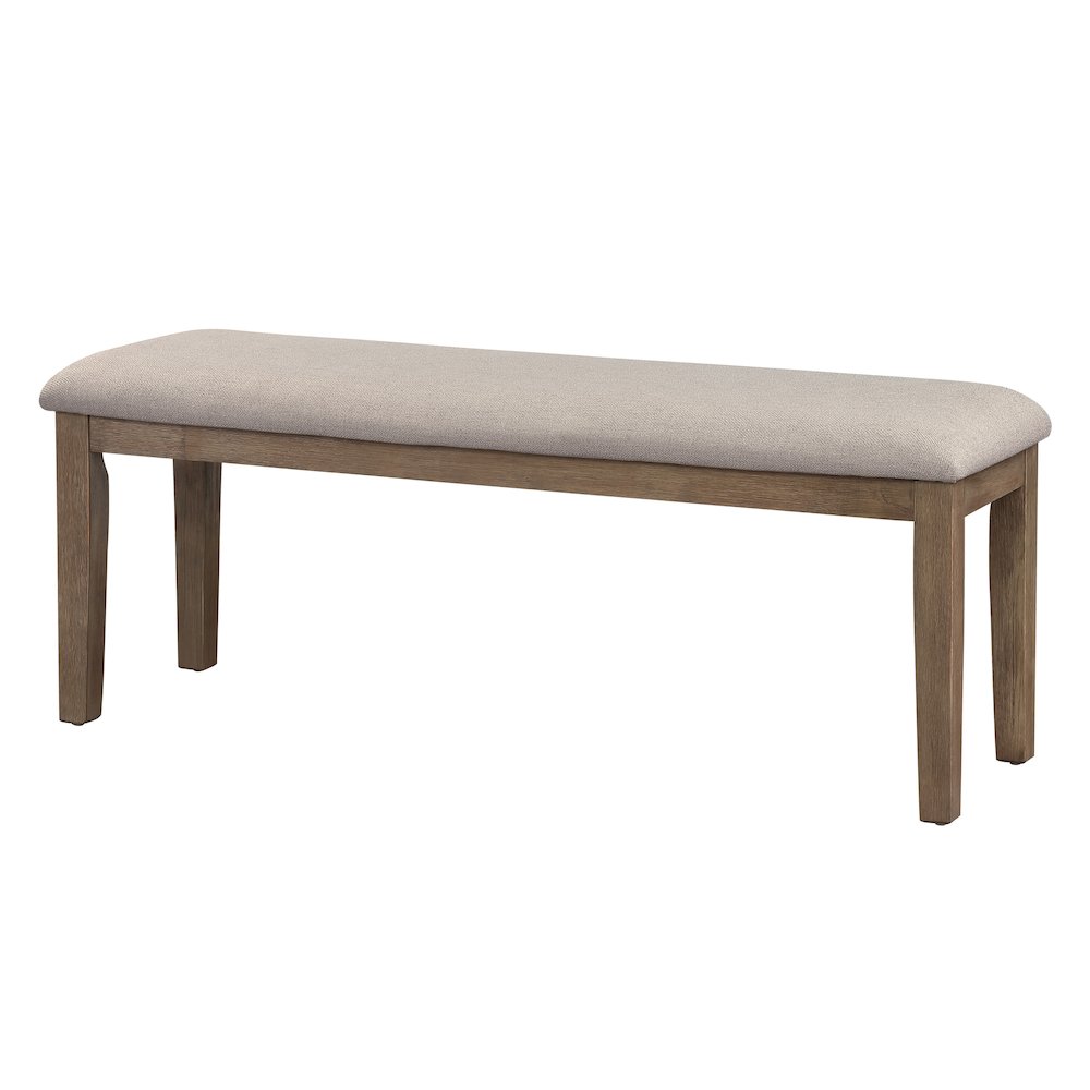 Armhurst Textured Dining Room Bench in Gray. Picture 1