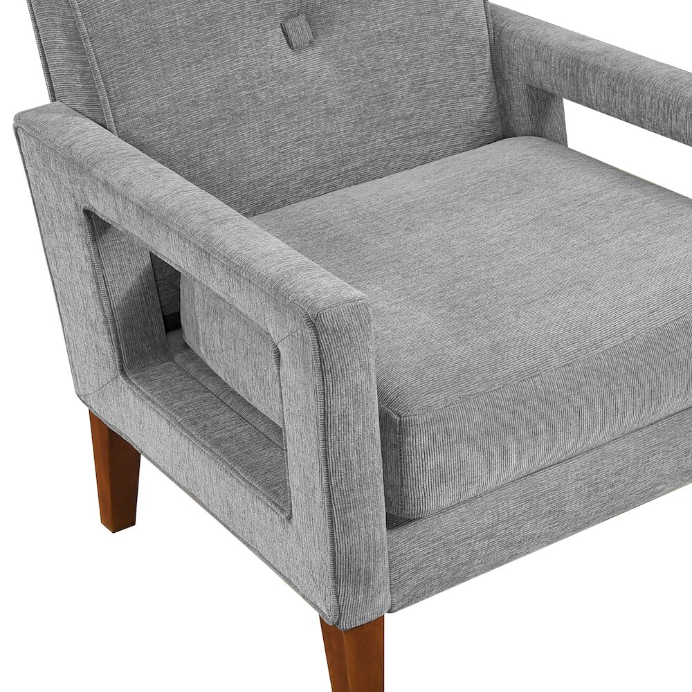 Belfort Chenille Chair in Gray. Picture 9