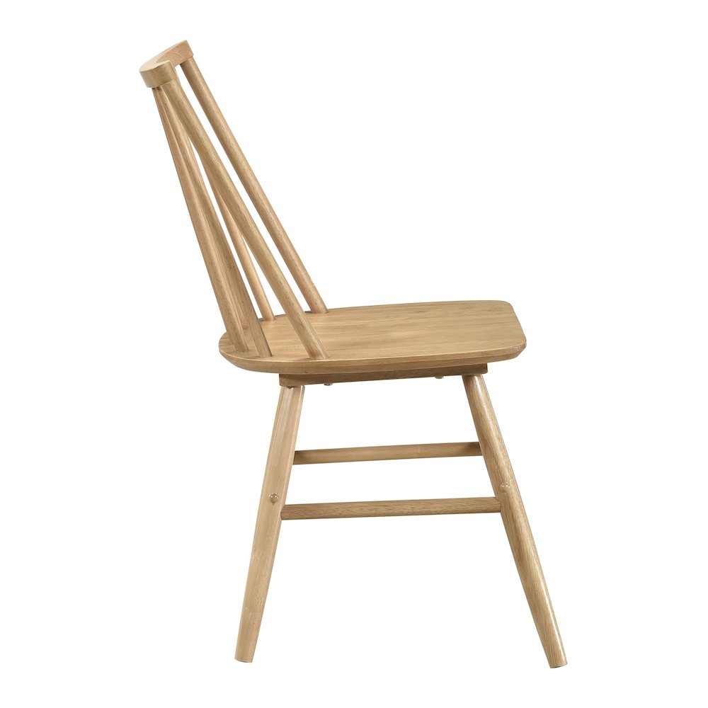 Pratter Wood Dining Room Side Chair, set of 2 in Natural Oak Finish. Picture 5