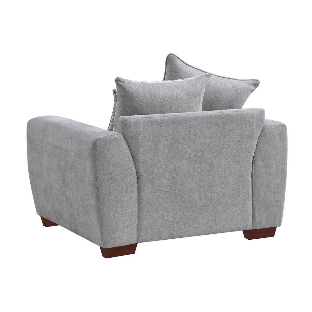 Hume Chenille Chair in Gray. Picture 4
