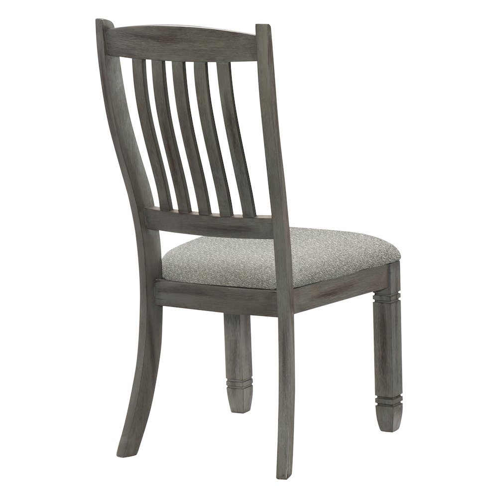 Granby Textured Dining Room Side Chair, set of 2 in Gray. Picture 3