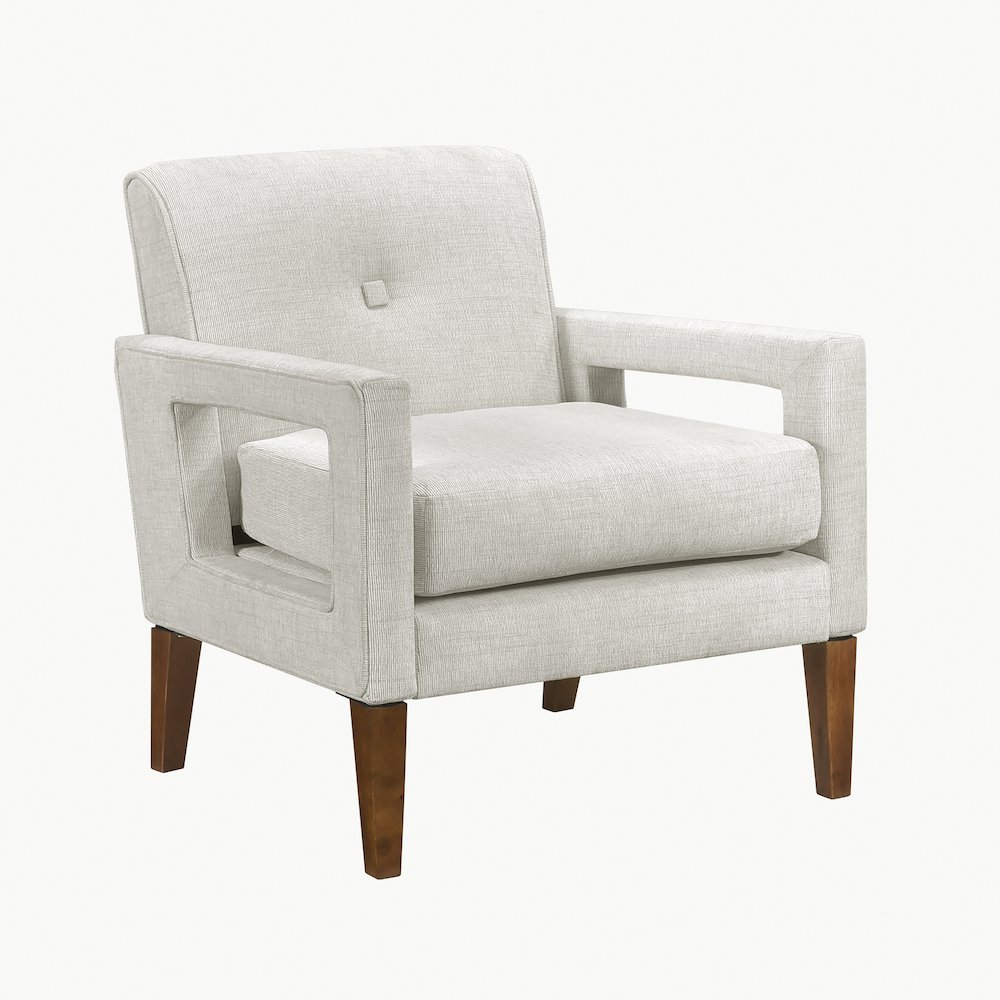 Belfort Chenille Chair in Beige. Picture 1