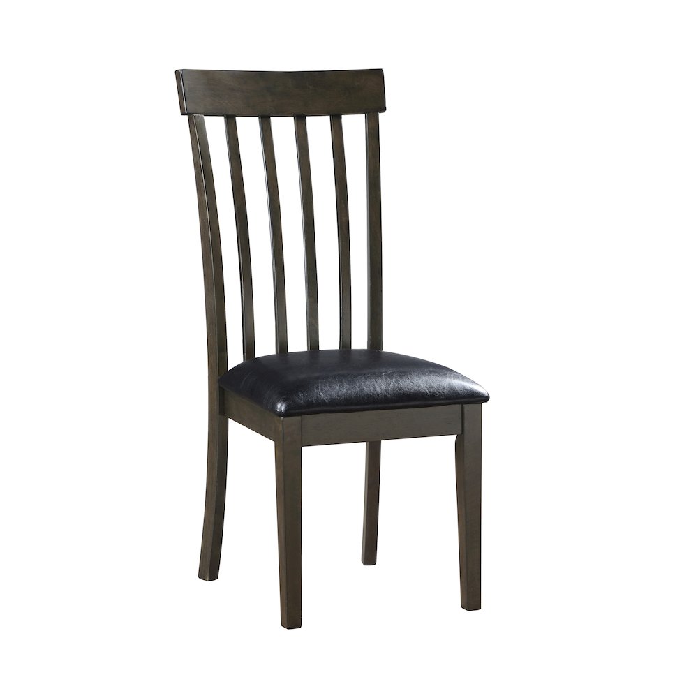 Rutland Faux leather Dining Room Side Chair, set of 2 in Espresso Finish. Picture 1