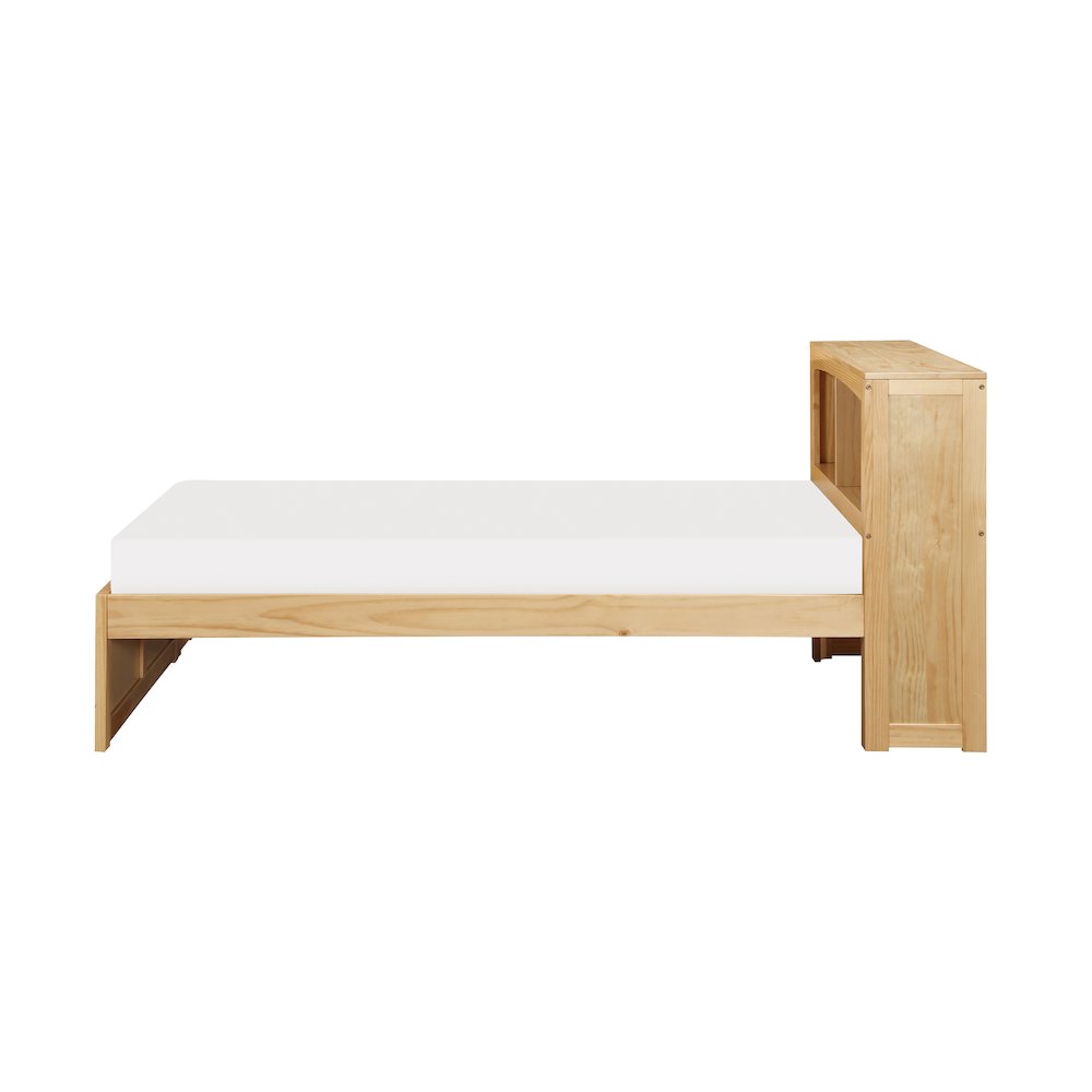 Bartly Pine Twin Bookcase Bed in Natural Pine. Picture 4