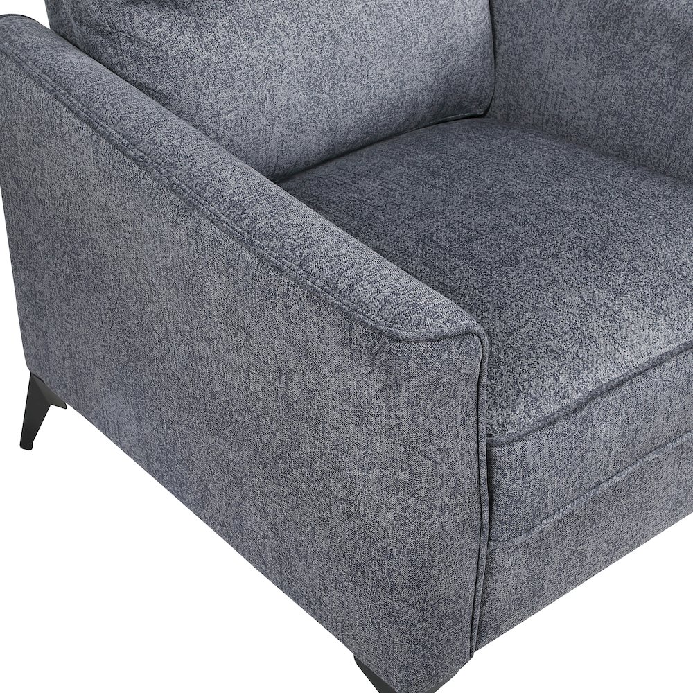 Tellot Microfiber Chair in Dark Gray. Picture 9