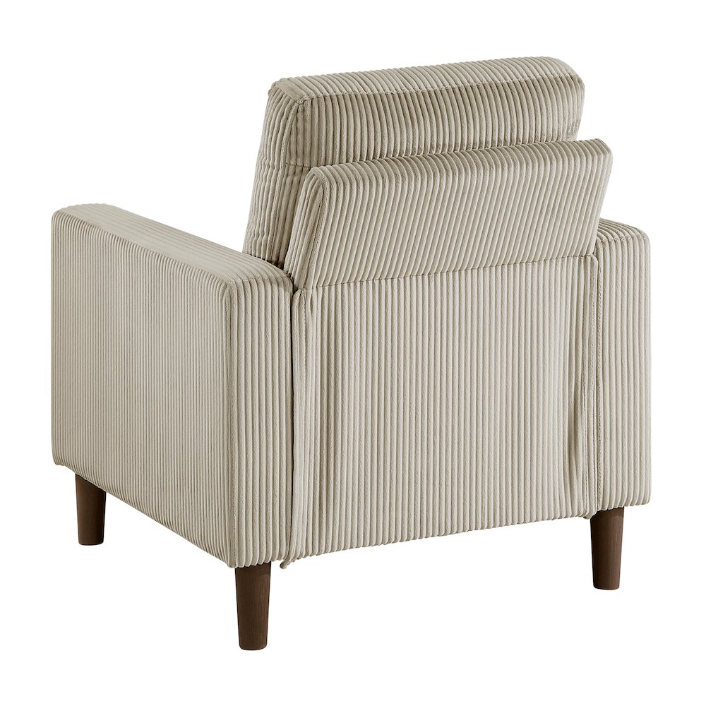Crandall Corduroy Chair in Taupe. Picture 5
