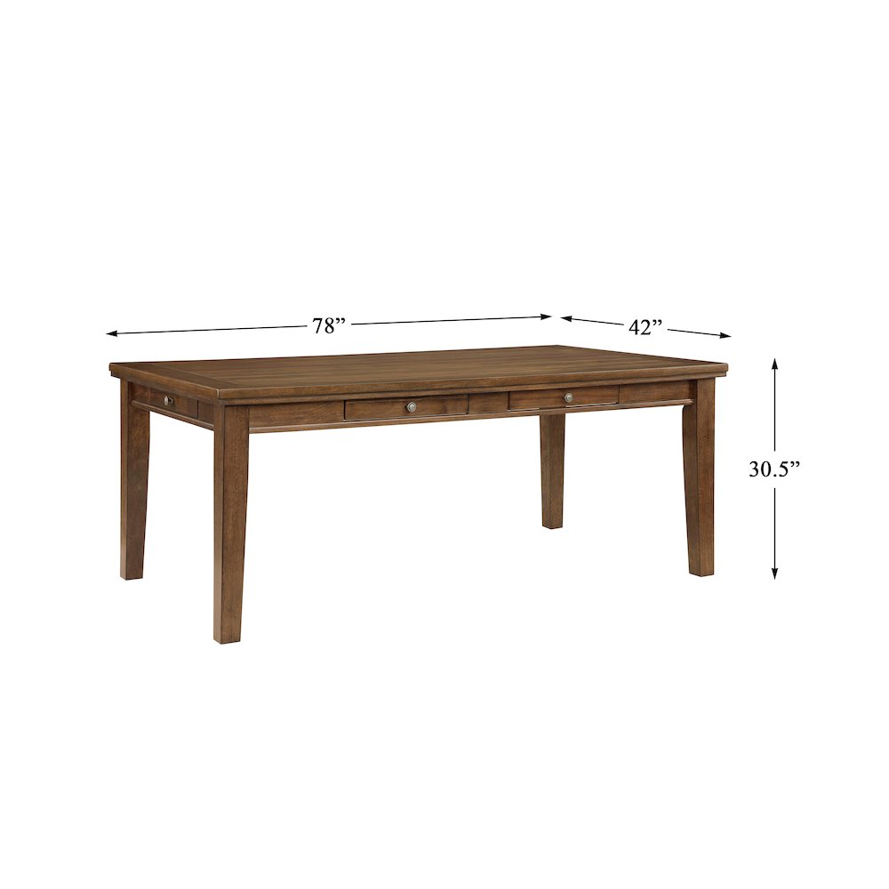 Tigard Acacia Veneer Dining Room Table in Cherry. Picture 4