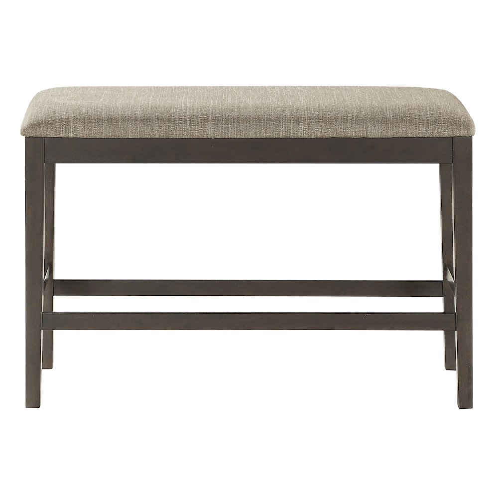 Balin Textured Counter Height Bench in Brown. Picture 3